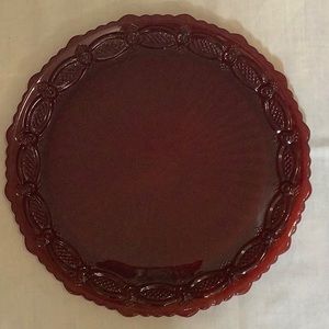 Avon Cape Cod Ruby Red Dinner Plate